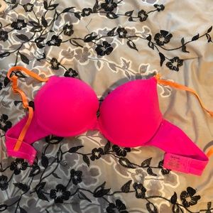 Hot pink bra